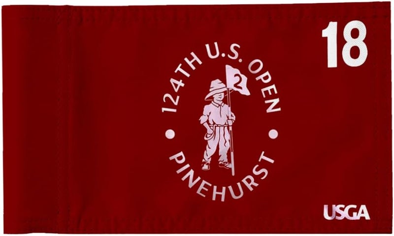2BUT 2024 US Open Pinehurst Golf Pin Flag Practic Putting Green Golf Flag For Backyard Garden Double-Sewn 600D Nylon Miniature Pin Flag Regulation Tube Flag(Red 20"x13") - Image 1